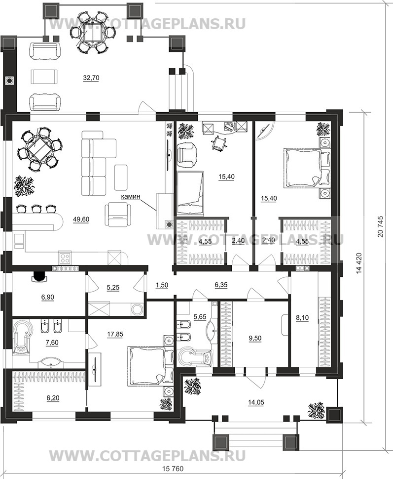 Поэтажные планы проект дома 27-67 общ. площадь 168,85 м2