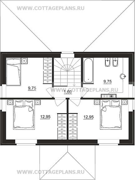 Поэтажные планы проект дома 29-52 общ. площадь 94,45 м2