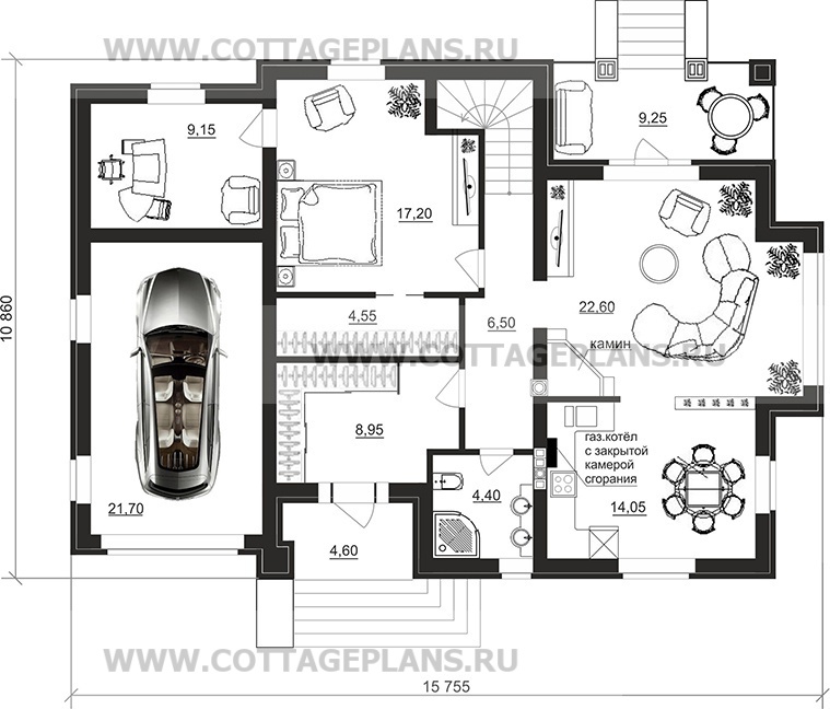 Поэтажные планы проект дома 75-65 общ. площадь 183,40 м2