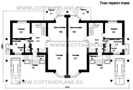 Поэтажные планы проект дома 59-61 общ. площадь 411,9 м2