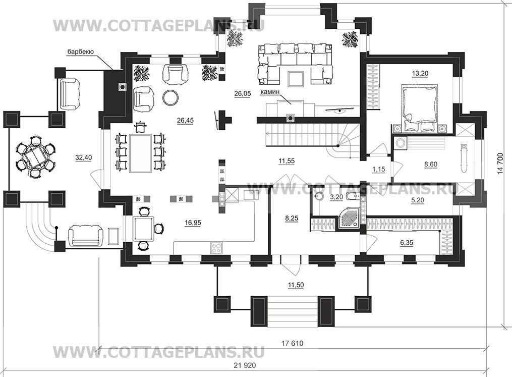Поэтажные планы проект дома 101-32 общ. площадь 384,90 м2