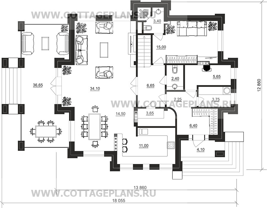 Поэтажные планы проект дома 200-79 общ. площадь 213,40 м2