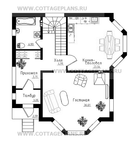 Поэтажные планы проект дома 15-19 общ. площадь 158,11 м2