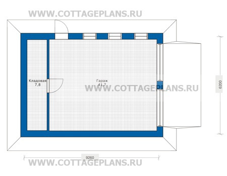 Поэтажные планы проект дома 07-03 общ. площадь 49,5м2