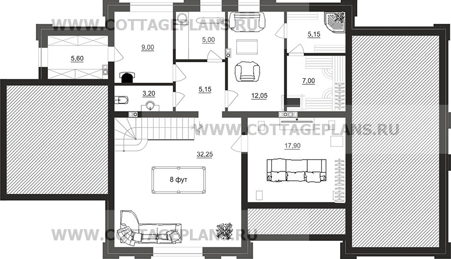 Поэтажные планы проект дома 205-11 общ. площадь 305,65 м2
