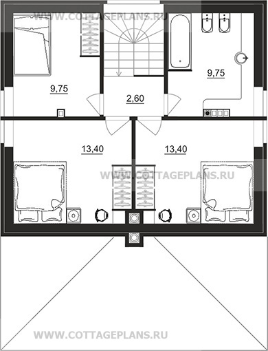 Поэтажные планы проект дома 29-53 общ. площадь 97,25 м2
