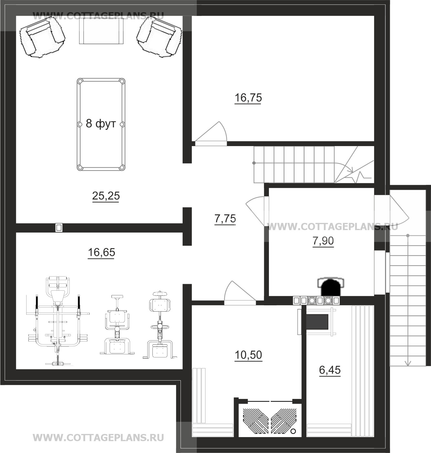 Поэтажные планы проект дома 89-83 общ. площадь 270,95 м2