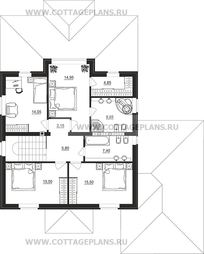 Поэтажные планы проект дома 71-60 общ. площадь 332,70м2