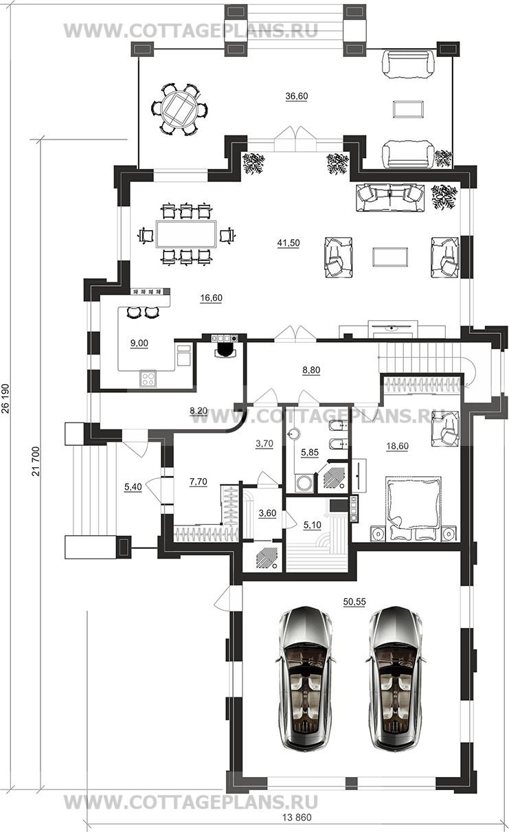 Поэтажные планы проект дома 200-86 общ. площадь 305,85 м2