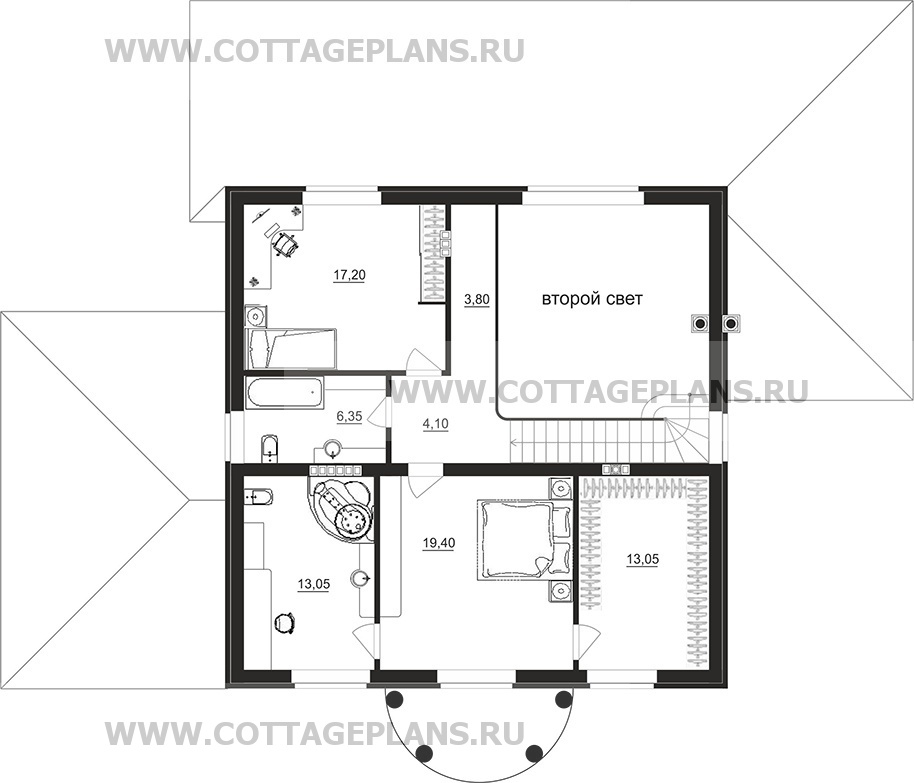 Поэтажные планы проект дома 76-96 общ. площадь 306,00 м2