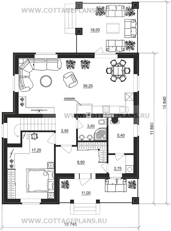 Поэтажные планы проект дома 75-49 общ. площадь 189,95 м2