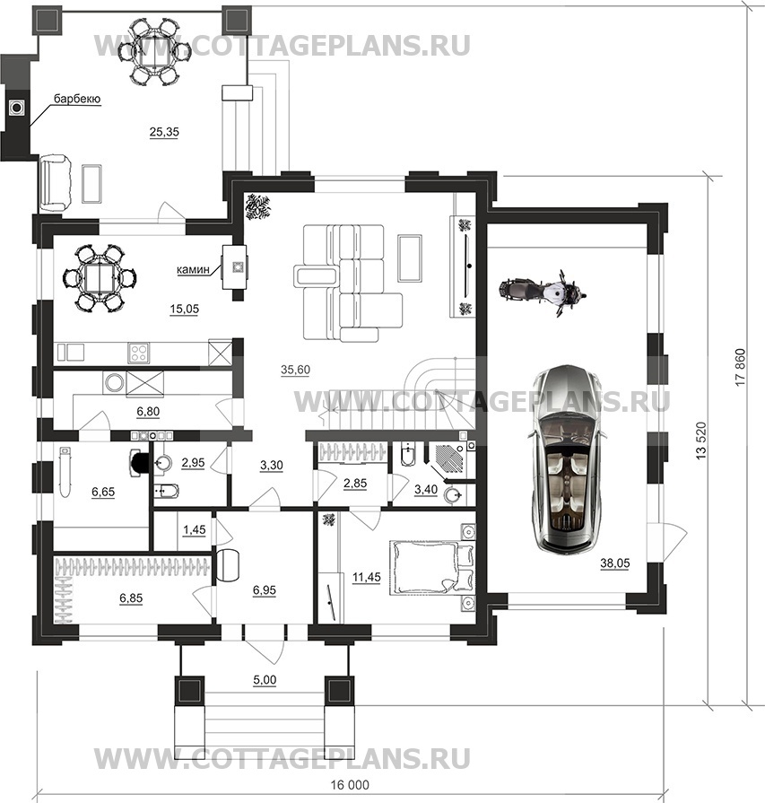 Поэтажные планы проект дома 204-26 общ. площадь 245,20 м2