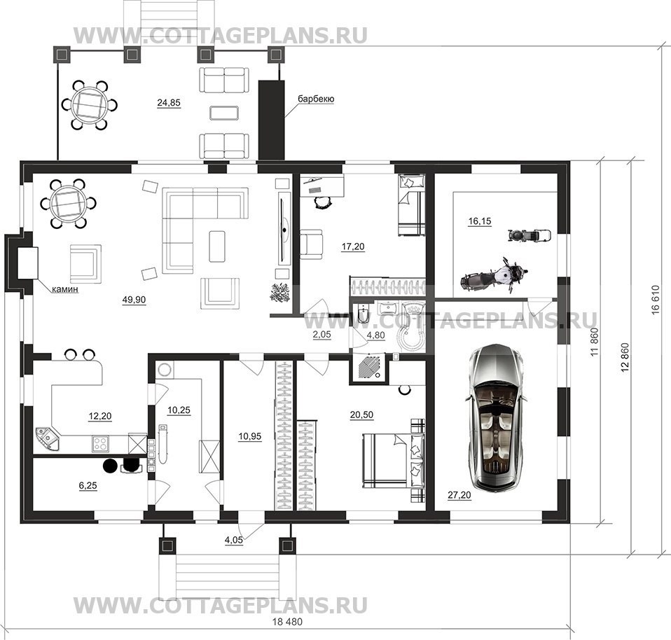 Поэтажные планы проект дома 702-17 общ. площадь 176,80м2