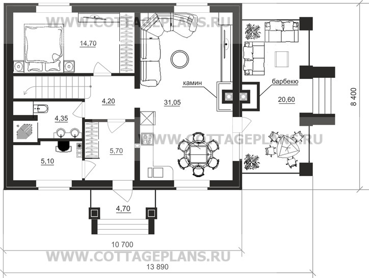 Поэтажные планы проект дома 92-42 общ. площадь 128,15 м2