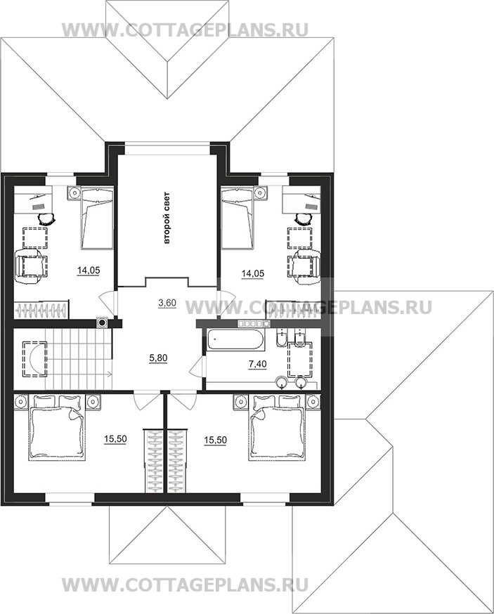 Поэтажные планы проект дома 100-04 общ. площадь 180,90 м2