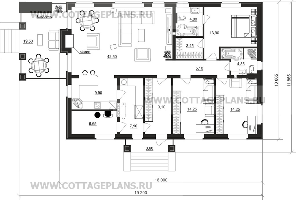 Поэтажные планы проект дома 700-70 общ. площадь 136,65 м2