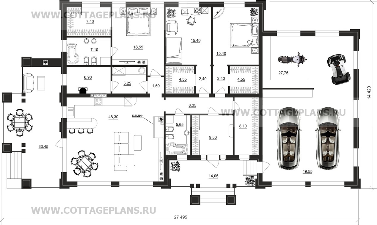 Поэтажные планы проект дома 90-94 общ. площадь 246,30 м2