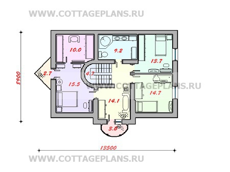 Поэтажные планы проект дома 59-90 общ. площадь 168,14 м2