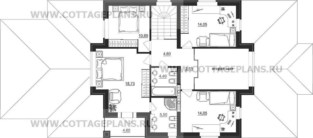 Поэтажные планы проект дома 78-22 общ. площадь 301,30м2