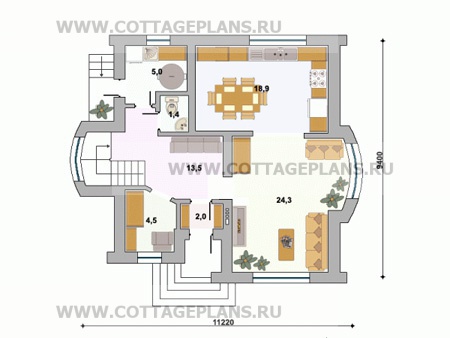 Поэтажные планы проект дома 58-09 общ. площадь 181,6 м2