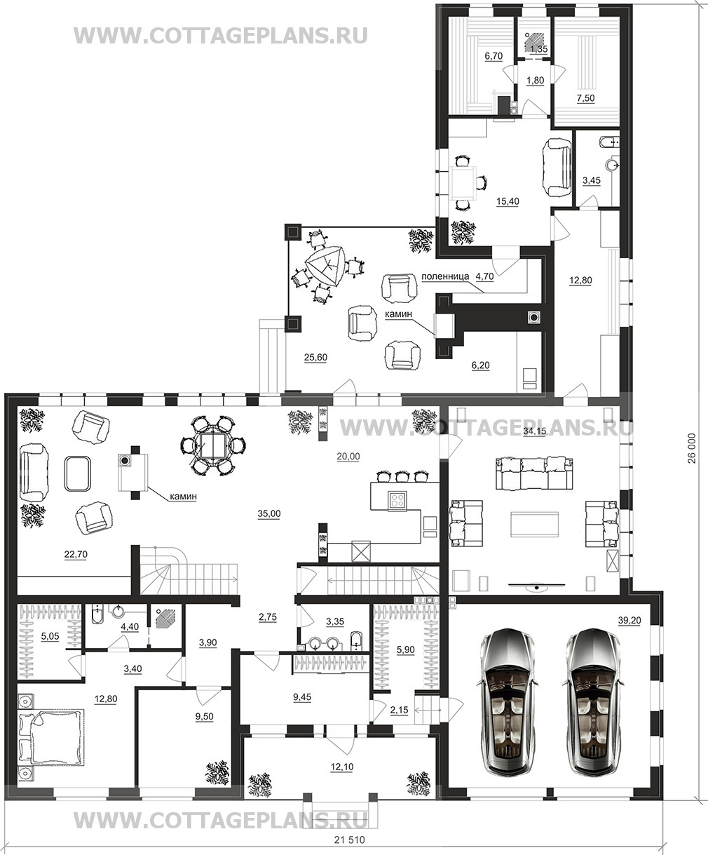 Поэтажные планы проект дома 200-56 общ. площадь 378,2 м2