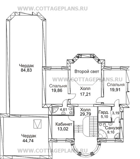 Поэтажные планы проект дома 30-69 общ. площадь 625,2м2