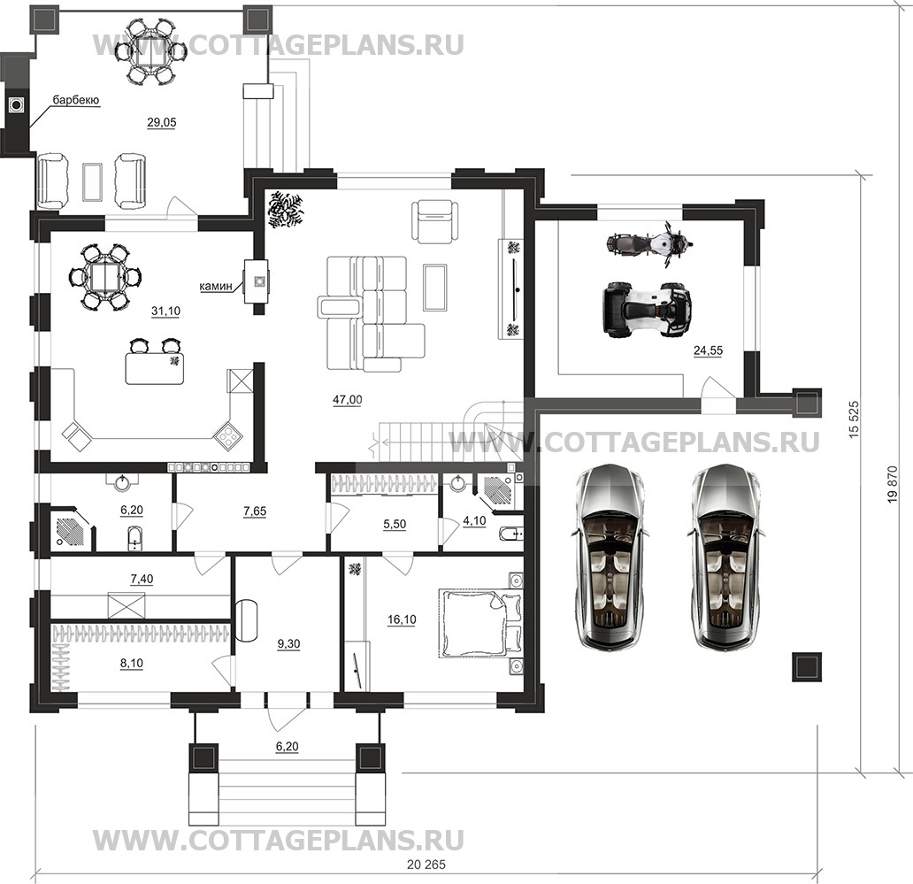 Поэтажные планы проект дома 105-34 общ. площадь 449,25 м2