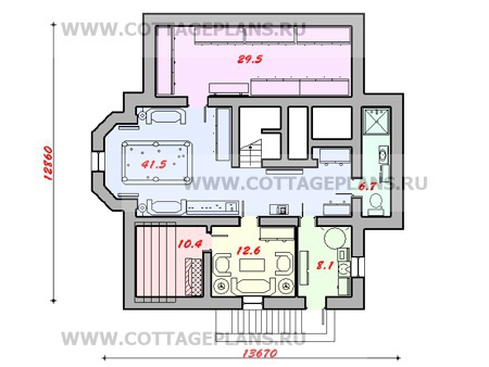 Поэтажные планы проект дома 59-99 общ. площадь 332,1 м2