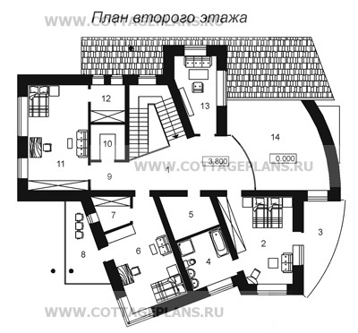 Поэтажные планы проект дома 46-54 общ. площадь 525,8м2