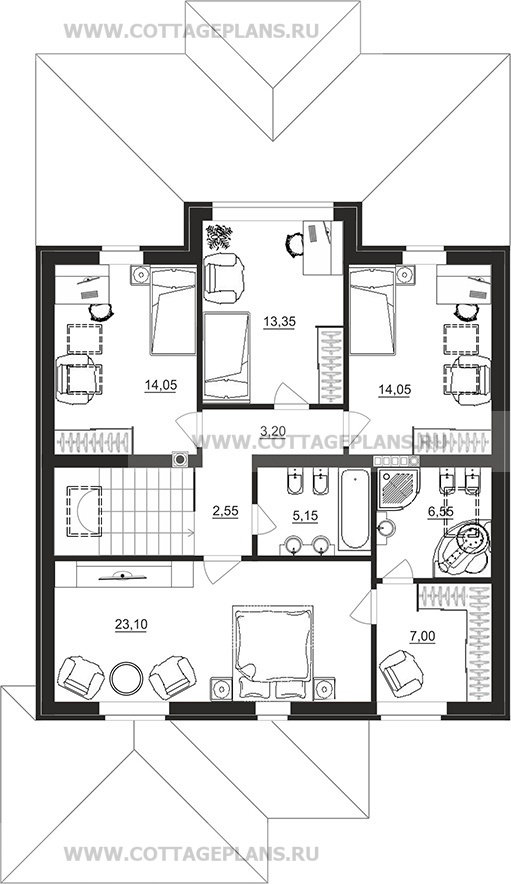 Поэтажные планы проект дома 77-89 общ. площадь 186,00 м2