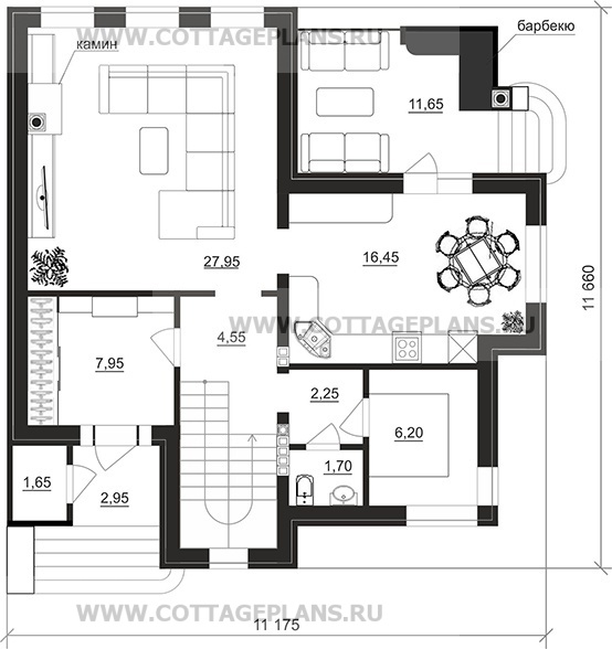Поэтажные планы проект дома 205-55 общ. площадь 216,65 м2