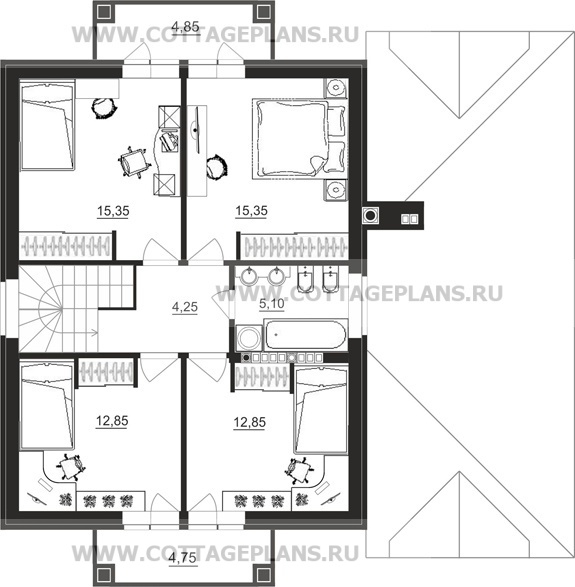 Поэтажные планы проект дома 87-83 общ. площадь 247,05 м2