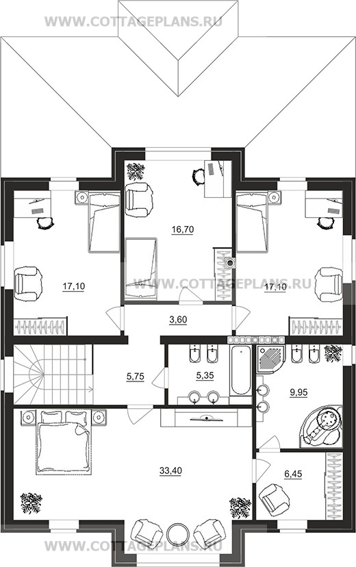 Поэтажные планы проект дома 93-99 общ. площадь 312,50 м2