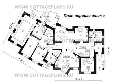 Поэтажные планы проект дома 46-48 общ. площадь 401,0м2