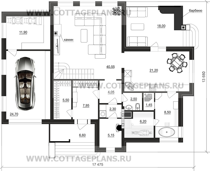Поэтажные планы проект дома 204-60 общ. площадь 235,60 м2