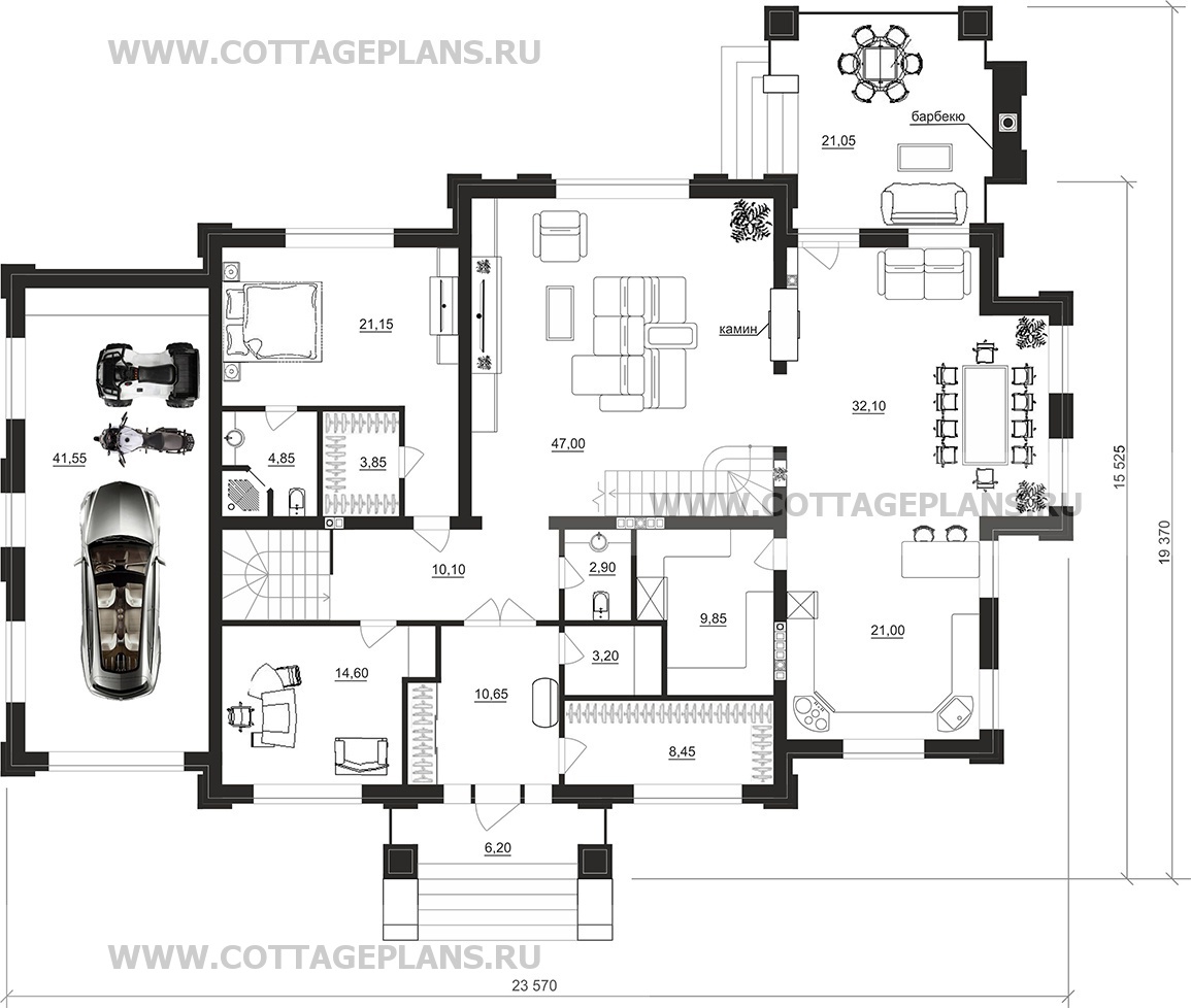 Поэтажные планы проект дома 203-86 общ. площадь 550,25 м2