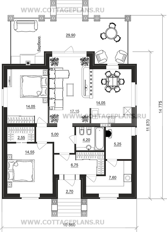 Поэтажные планы проект дома 07-41 общ. площадь 91,15 м2