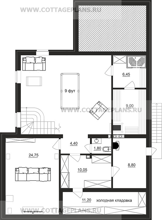 Поэтажные планы проект дома 88-63 общ. площадь 324,00 м2