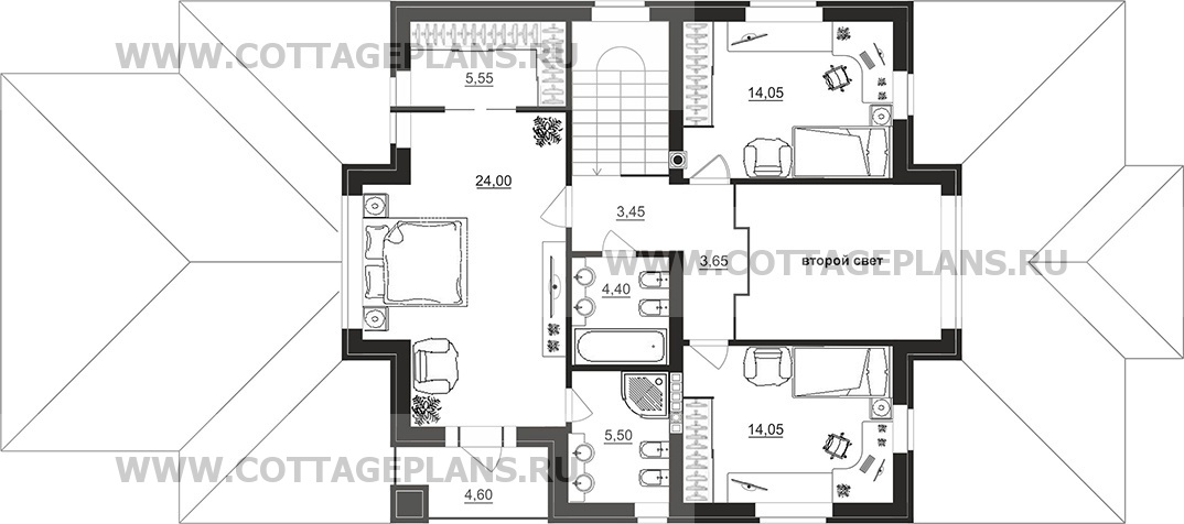 Поэтажные планы проект дома 97-22 общ. площадь 214,75 м2