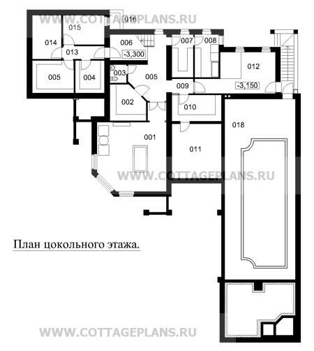 Поэтажные планы проект дома 47-01 общ. площадь 767 м2