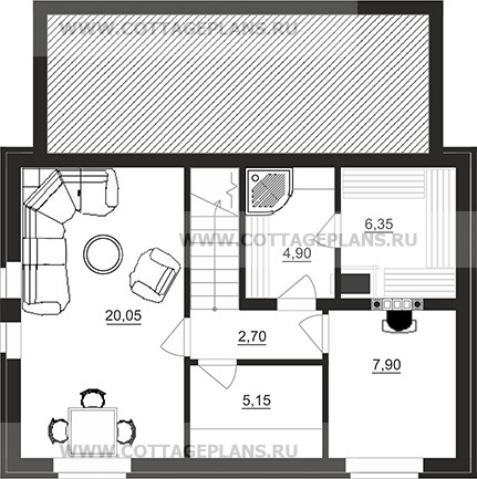 Поэтажные планы проект дома 93-52 общ. площадь 141,75 м2