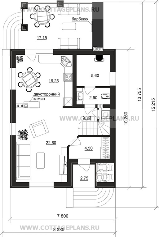 Поэтажные планы проект дома 204-75 общ. площадь 110,45 м2