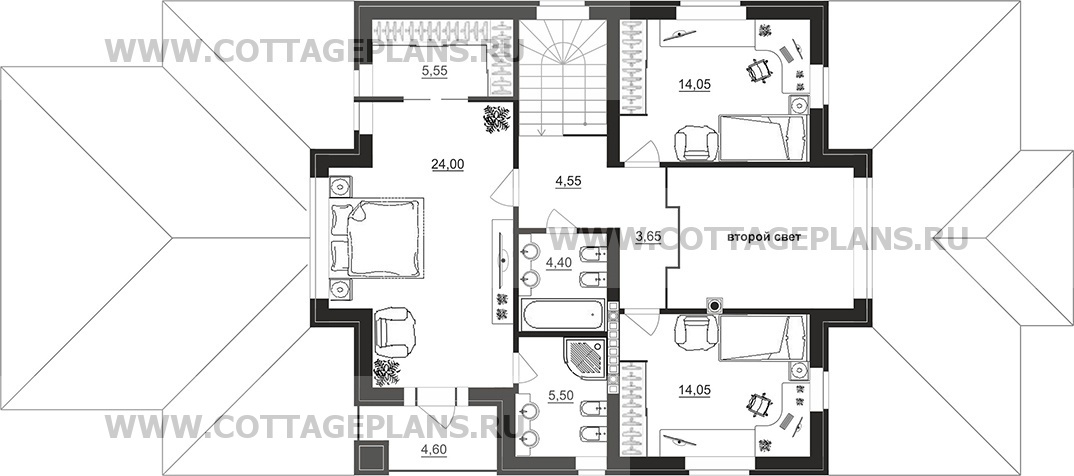 Поэтажные планы проект дома 78-22 общ. площадь 301,30м2