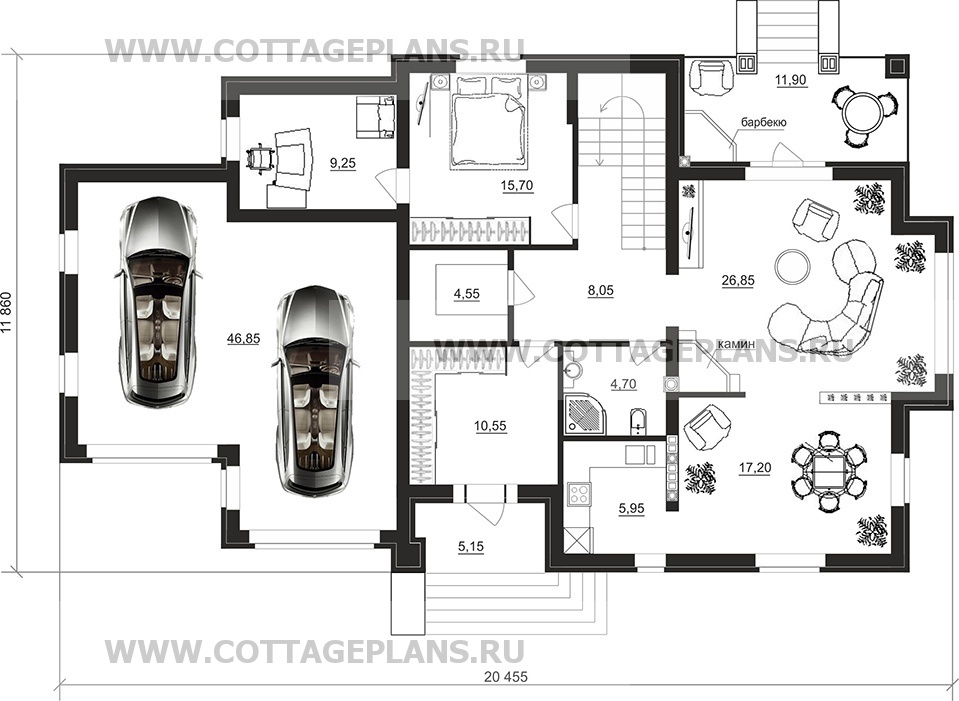 Поэтажные планы проект дома 96-08 общ. площадь 370,50 м2