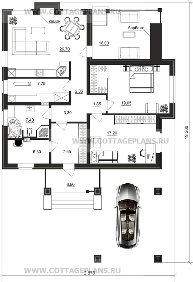 Поэтажные планы проект дома 700-44 общ. площадь 98,55 м2