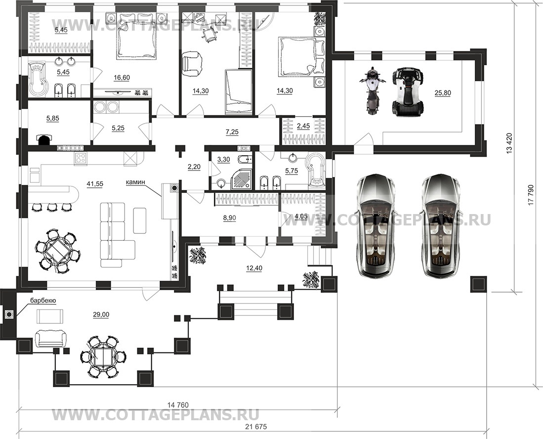 Поэтажные планы проект дома 90-60 общ. площадь 170,25м2