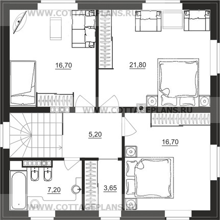 Поэтажные планы проект дома 88-53 общ. площадь 211,55 м2