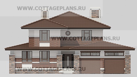 Фасады проект дома 75-09 общ. площадь 327,45 м2