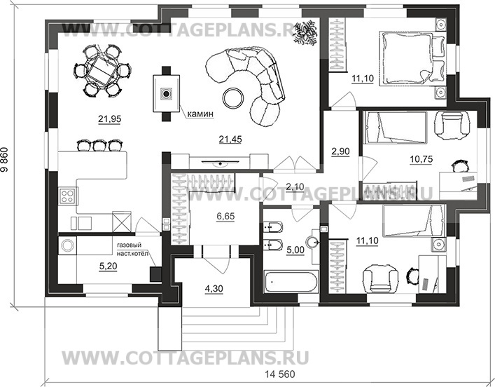 Поэтажные планы проект дома 27-51 общ. площадь 98,15 м2