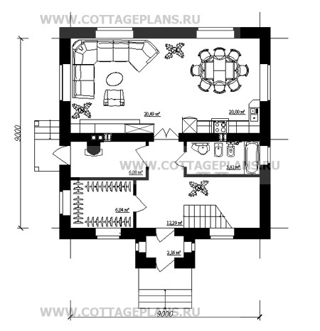 Поэтажные планы проект дома 14-01 общ. площадь 140,5 м2